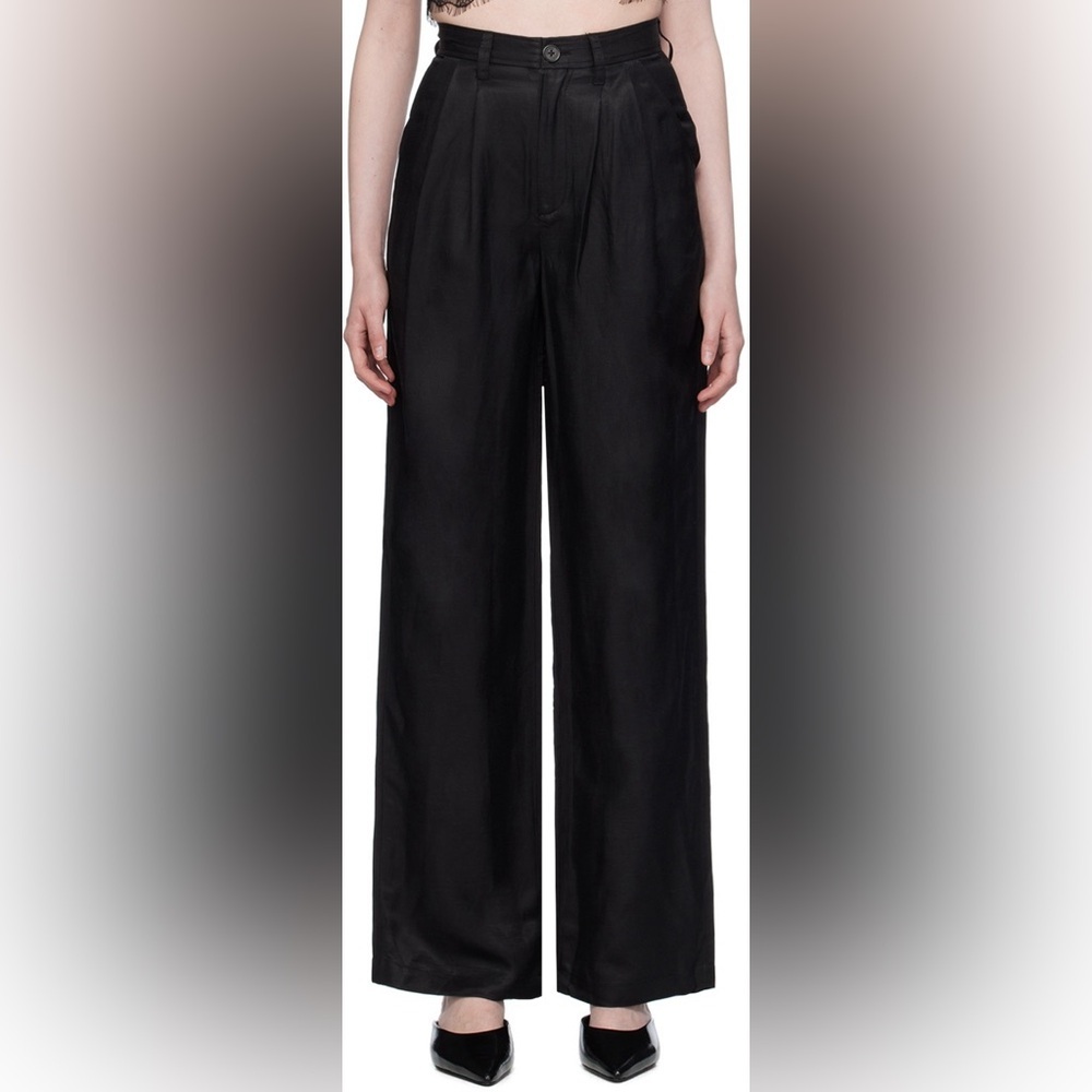 ANINE BING Black Carrie Trousers NWOT 34